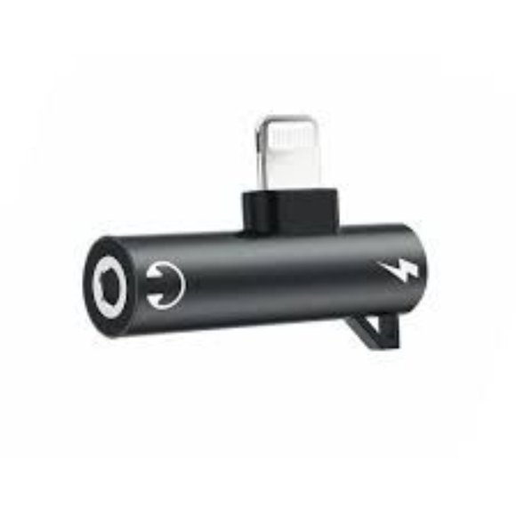 iPhone Audio Aux Adaptor Lighting to Aux and charge 2 in 1 color Black - Picture 3 of 3
